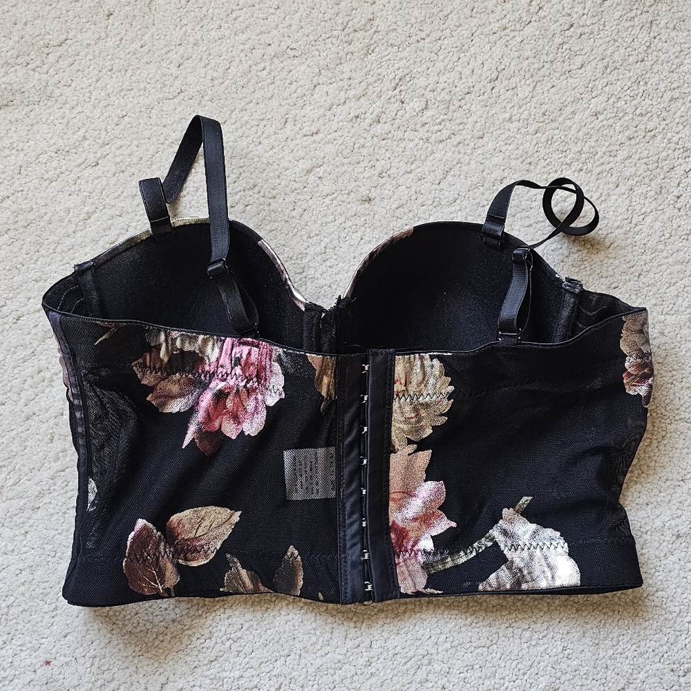 Metallic rose bustier - Picture 2 of 2